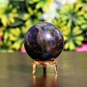 Handmade Green Labradorite Sphere: 55MM Crystal Ball Decor