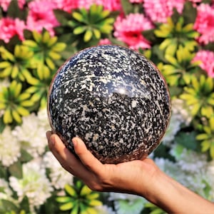 165MM Zebra Jasper Mineral Sample , For Awareness , For Claiming the troubled mind ,Brilliant Crystal , Mineral Specimen Stone Sphere Ball