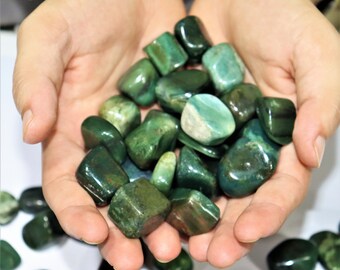 Green Vivianite Tumbled Stones: Manifesting Wealth (500 Grams)