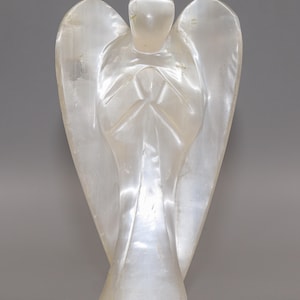 130 mm Selenit heilt den Heiler, Mineralprobe, für Bewusstsein, für die Beanspruchung des unruhigen Geistes, für Reinigungsstein Made Carving Angel
