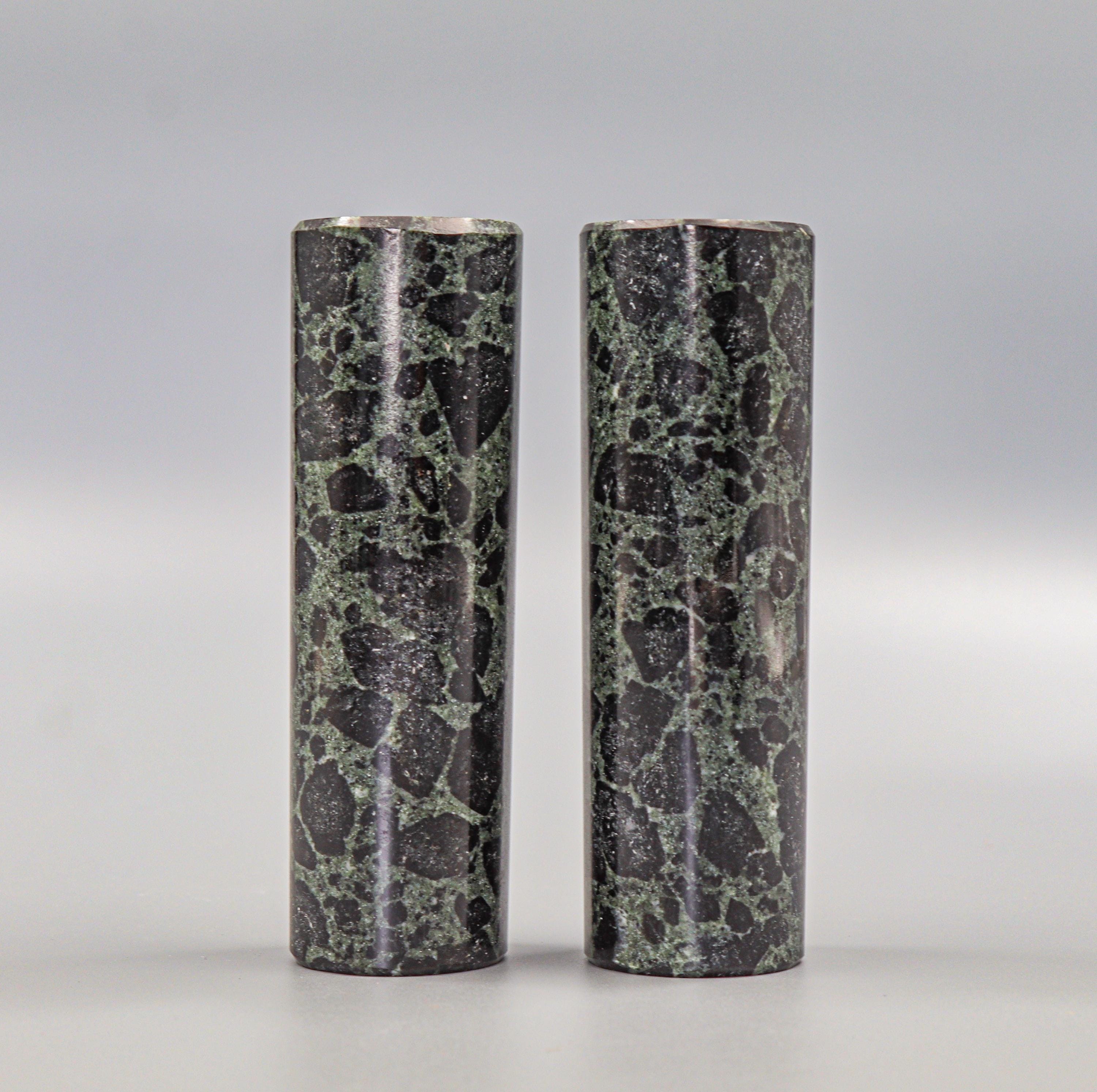 4" Green Feather Jasper Brilliant Crystal , Mineral Specimen , Home Decoration , Energy Balancing ,Crystal Decor Stone Harmonizers (2pc Set)