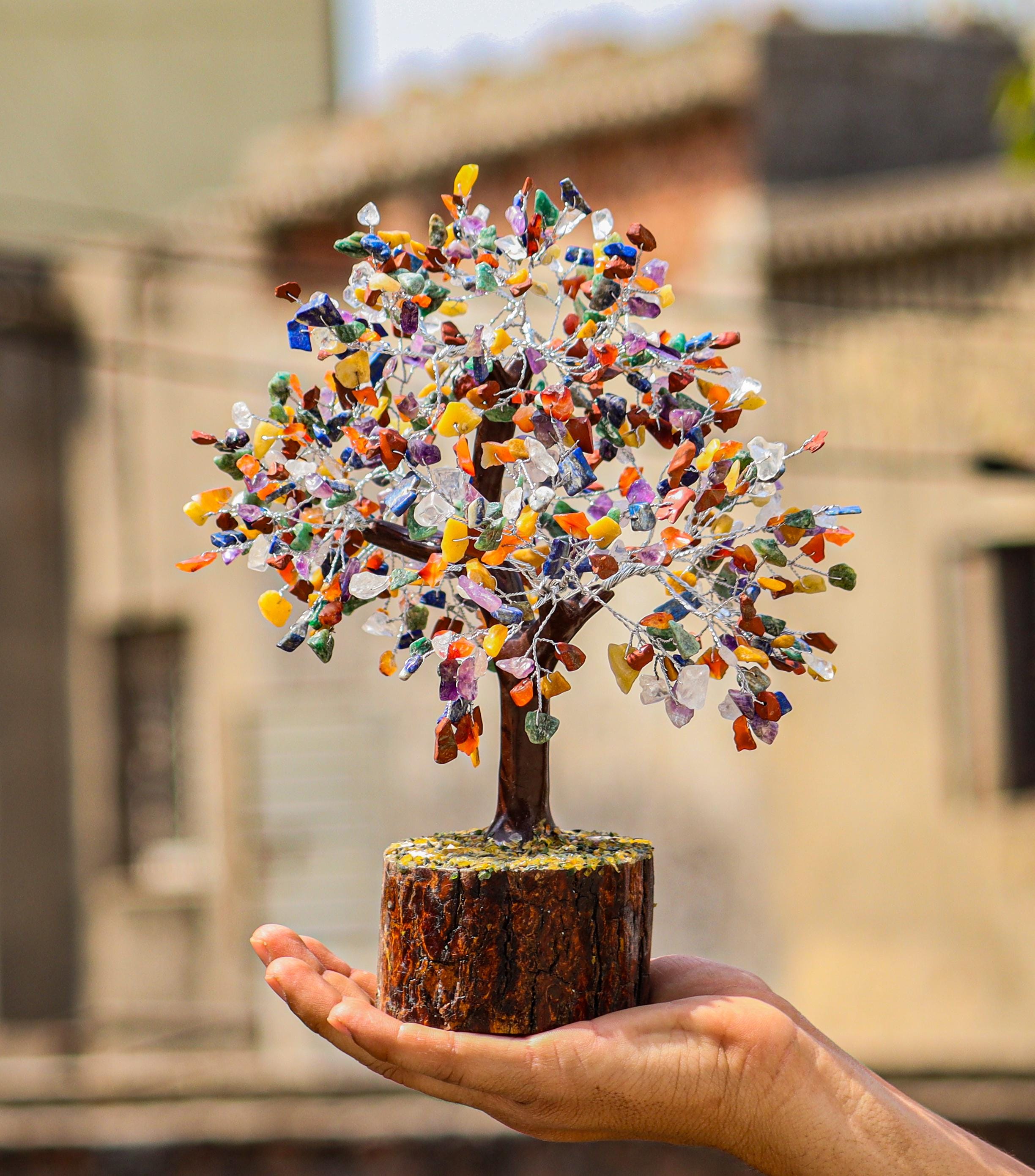 新品　インド製　セブンチャクラ　ジェムストーンツリー　ペンダントトップセット 新品 インド製 セブンチャクラ ジェムストーンツリー ペンダントトップ