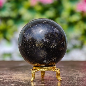 60MM Coppernite Crystal Sphere: Mineral Specimen, Energy Balancing Decor