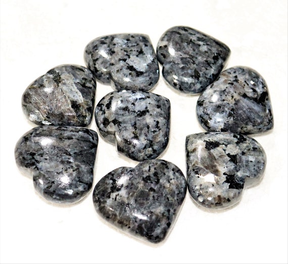 Larvikite Puffy Hearts Larvikite Puffy Hearts