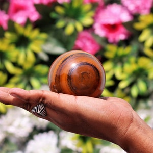 8CM Golden Tiger Eye For Manifesting Wealth & Abundance , Amplifying Energy , Mineral Sample , For Awareness Stone Made Sphere Ball 1.52lbs