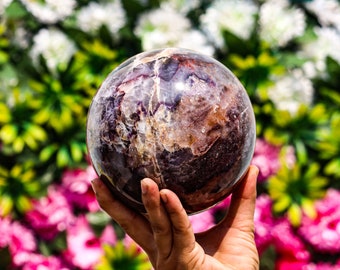 Large 150MM Natural Blue Auralite 23 Meditation Spirit Aura Energy Stone Hand Made Sphere Ball