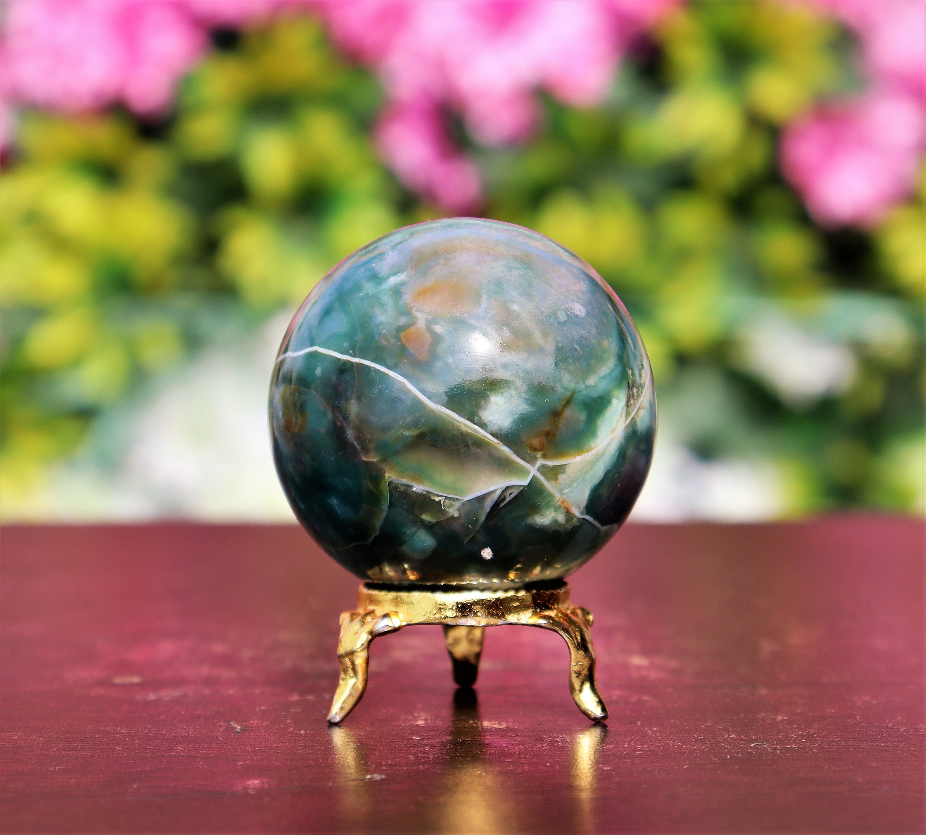 オーシャンジャスパー  グリーン  BIGポリッシュ オーシャンジャスパー パルムストーン 幽玄 マダガスカル産 176.8g