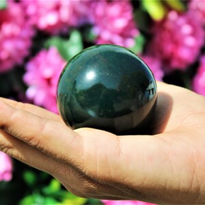 50MM Bloodstone Sphere: Energetic Protection, Intuition