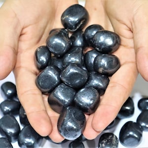 Silver Hematite Tumbled Stones: Cleansing Mineral Sample (500 Grams)