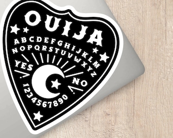 Pegatina de tabla de ouija / pegatina holográfica para tablero de ouija / artículos de brujería / regalos de brujería / pegatinas paganas / pastel gótico / despegar y pegar