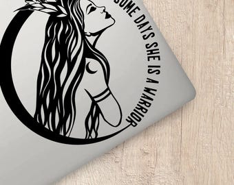 Pegatina de "Ella es una guerrera" / Pegatinas de madre / Pegatinas de superviviente / Mujer fuerte / Chica tribal / Regalo para madre, hija y novia.