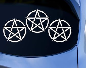 Pentagram Stickers | Pagan Stickers For Cars | 5 Point Star Pentacle | Pagan Symbols | Witchy Stuff | Waterproof Vinyl Car Decals