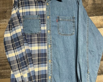 Half Split Flannel - Etsy