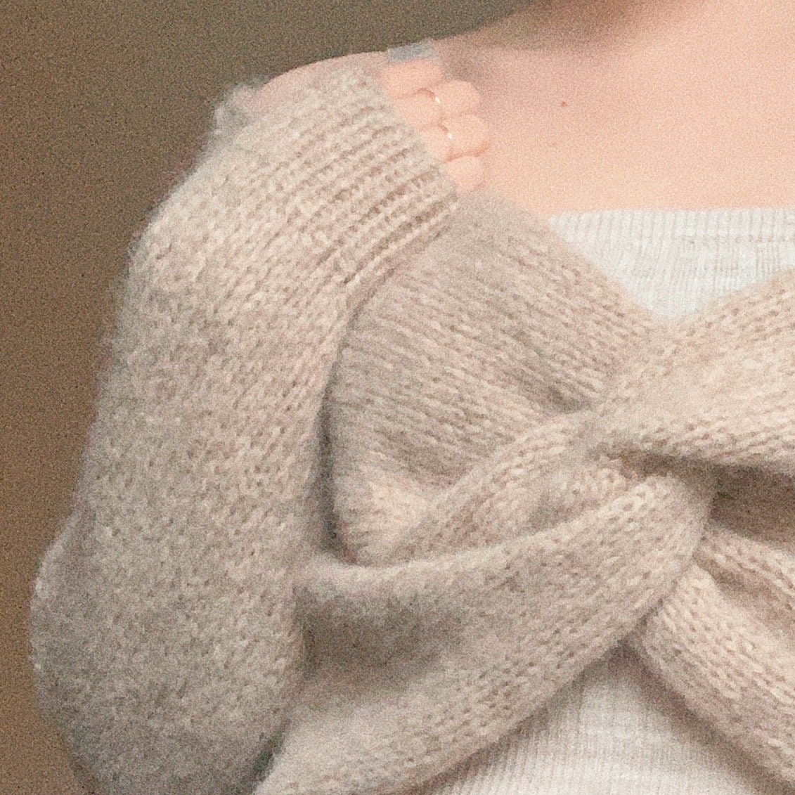 Knitted Twist Pattern Skirt Pants