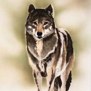 Kunstkarte Wolf, Karte A6, Postkarte, Grußkarte, Kunst, Blankorückseite