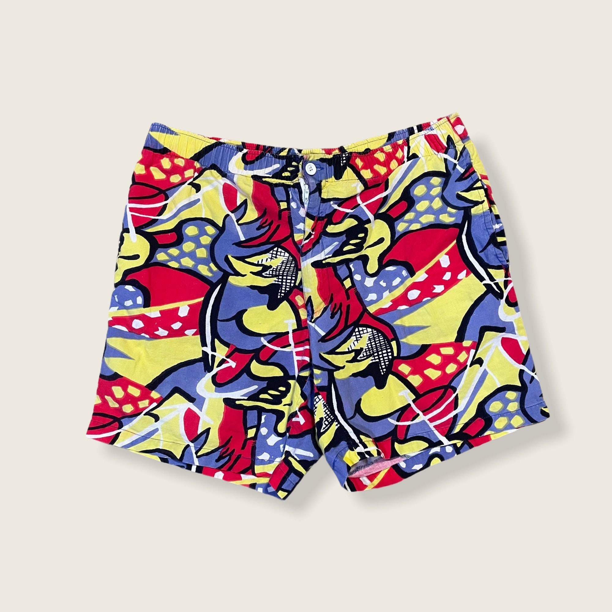 Colour-block Neon Surf All Over Bathing 