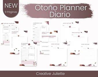 Spanish Daily Planner | Printable Planner | Weekly Planner | Undated Planner | Feminine Planner | Printable Planner