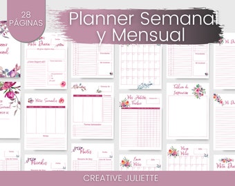 Spanish planner | Planner Spanish | Printable Planner | weekly planner | Undated Planner | monthly planner