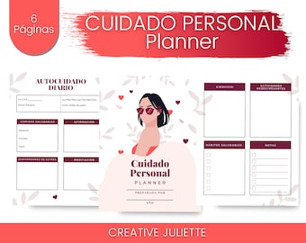 Printable Self-Care Planner | Self-Care Planner | Self-Care Planner in Spanish | Self-Care Planner
