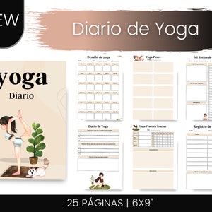 Yoga Planner Spanish | Yoga Journal | Spanish Yoga Diary | Yoga Poses Yournal | Meditation Tracker Spanish | Spanish Yoga Planner
