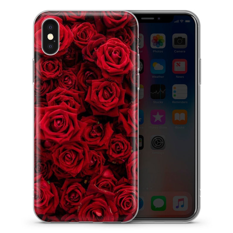 ROSE iPhone Case flower floral vintage white silicone phone case cover fits iPhone 14 15 13 6 7 8 10 11 12 Pro Max Mini SE models Number 5