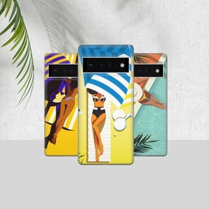 Sonne Sommer Handyhülle Pool Sonnenbaden Cover für Pixel 8A 7 Pro Samsung S24 S23 FE A25 A15 iPhone 15 14 13 SE