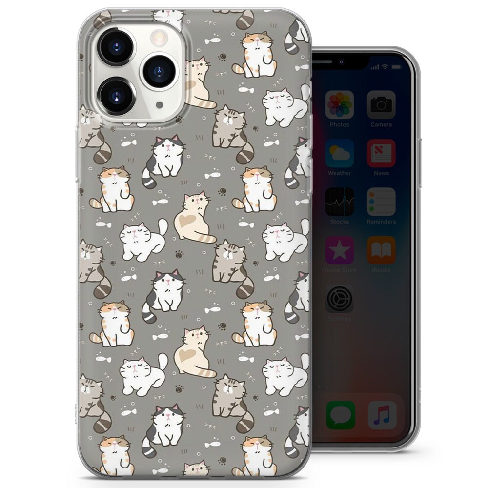 CAT ANIME Iphone Case Cute Funny Drawing Phone Case Cover Etsy UK