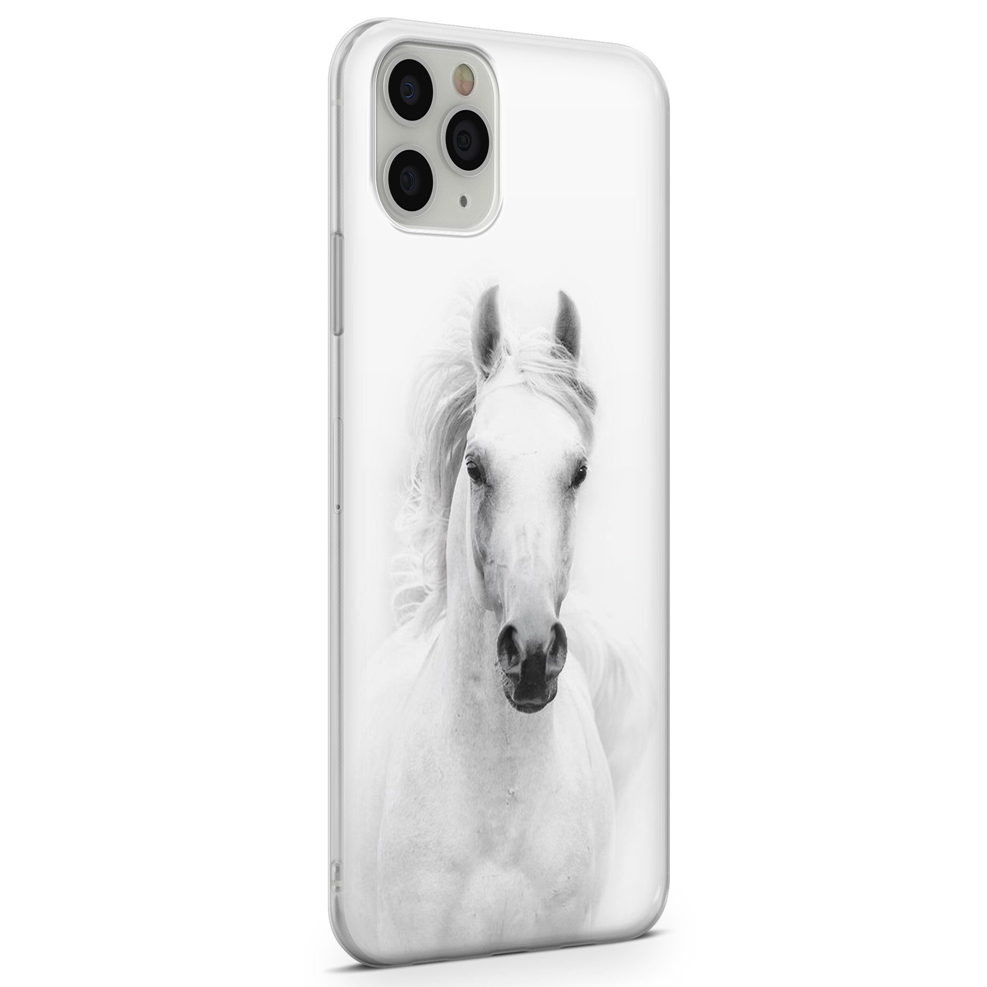 HORSE Iphone Case Cute Black and White Horses Animal Silicone Etsy