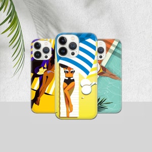 Sonne Sommer Handyhülle Pool Sonnenbaden Cover für iPhone 15Pro, 14, 13, 12, 11, Google Pixel 8, 7A, 6A, Samsung Galaxy S24Ultra, S23fe, S22, A