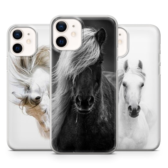 alleen Entertainment Standaard PAARD iPhone case schattige zwart-witte paarden dierlijke - Etsy België