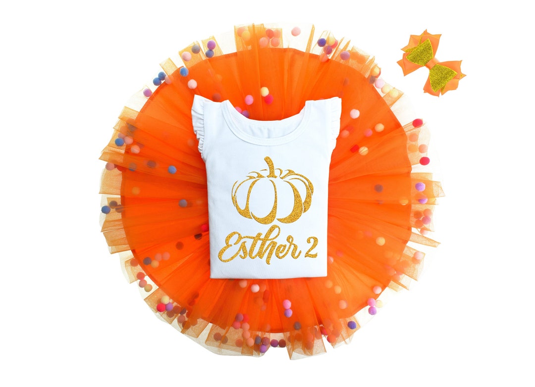 Pumpkin Tutu Outfit for Baby Girl Halloween Tutu Dress Etsy