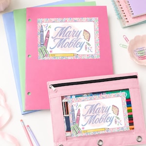 DITSY FLORAL Editable Labels | Personalized Binder Cover, Folder Stickers (Digital Download)