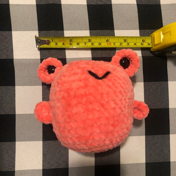 Pink Fruit Frog Plush Toy Amigurumi Crochet Plush Toy Squishy