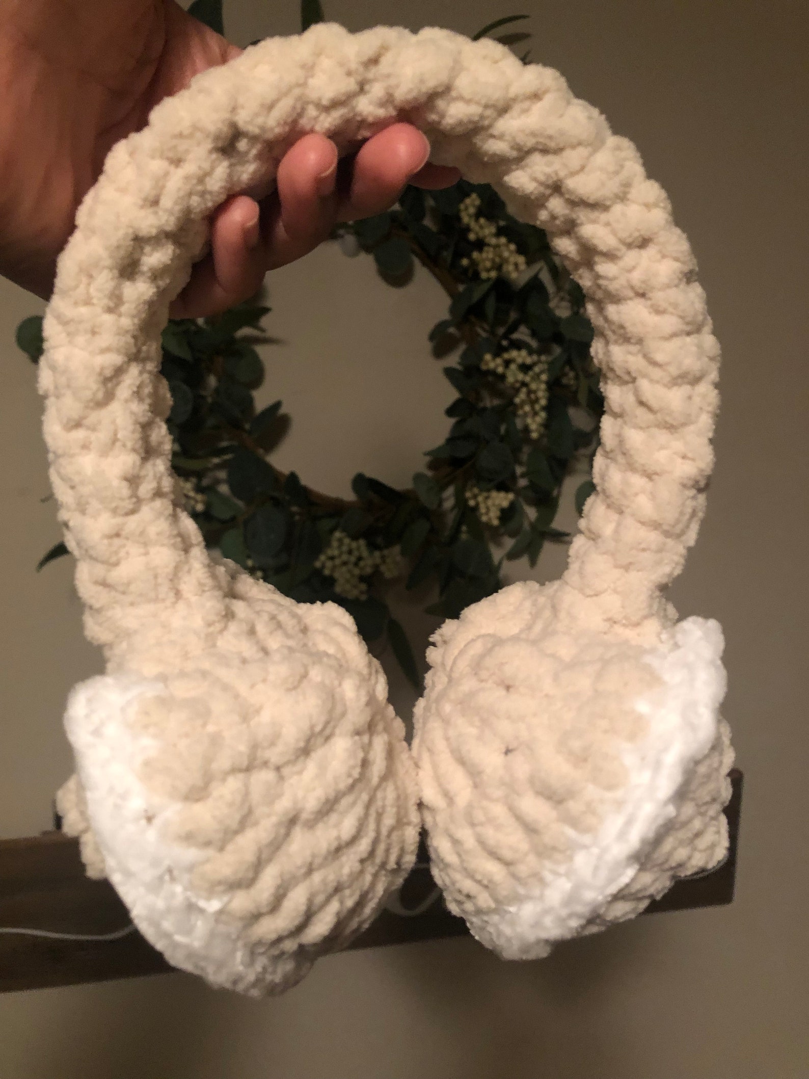 Crochet Heart Earmuffs Crochet Heart Velvet Earmuffs Ear Etsy