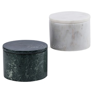 Handmade Natural Marble Salt & Pepper and Spice Box Jewelry box Set of 2 Vintage Marble box Cellar Handmade Vintage