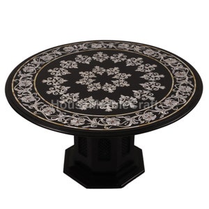 Handmade Black Marble Top Coffee Table For Home Decor  Coffee Table for Home and Office Use from Indian Crafts