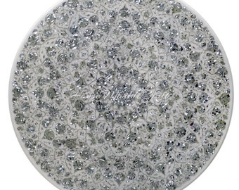 48" Round Mother of Pearl Inlay Marble Coffee Table, Handmade