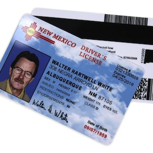 Dub Spencer lustiger Scherzartikel Walter White Führerschein Ausweis Heisenberg Fake ID als Party Gag zum Geburtstag
