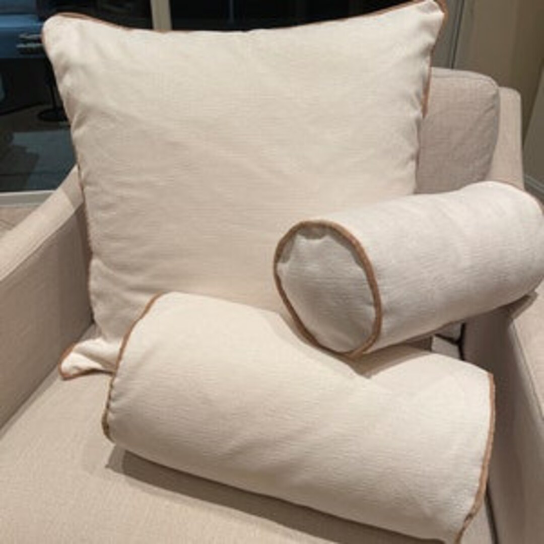 Durable Pillow Covers 18x18 12x20velvet Piping Linen Pillow Etsy