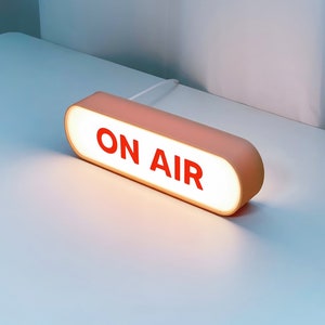 Lampe à ondes lumineuses, caisson lumineux à ondes aériennes, enseigne de podcast, contenu diffusé en continu image 2