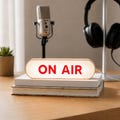 On air sign lamp, On air lightbox, Podcast sign, Streaming stuff product logo