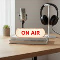 On air sign lamp, On air lightbox, Podcast sign, Streaming stuff product logo