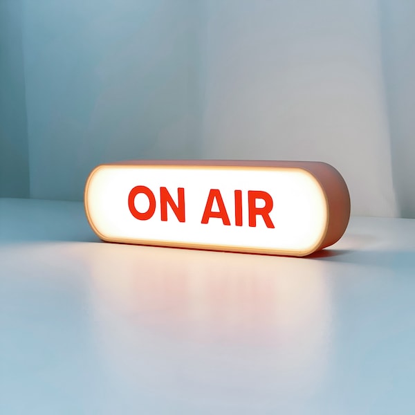 On air sign lamp, on air lightbox, podcast sign, streaming stuff