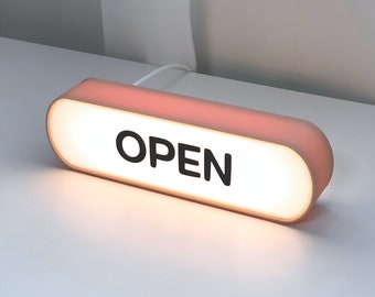 Open sign lamp, Open lightbox, Entrance light sign, Open desk lamp