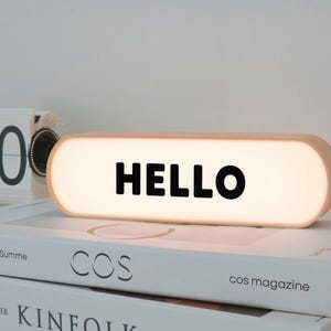 Hello Sign Lamp: Entrance Lightbox, Desk Light