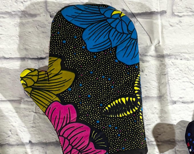 African Print Oven Mitts/Oven Mitts/Ankara African Mitts/Colorful Oven Mitts/Kitchen Decor