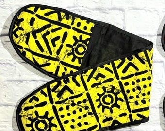 Double Oven Mitts/African Print Oven Mitts/Ankara Oven Mitts/Oven Mitts/Kitchen Gifts
