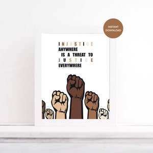 18x24 Red Martin Luther King Jr Poster Quote Injustice Anywhere Is Threat to Justice Everywhere Art Print 18x24 Red Martin Luther King Jr Poster Quote Injustice Anywhere Is Threat to Justice Everywhere Art Print