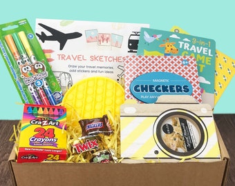 Kids Travel Kit Gift Box, Airplane Activity Kit, Kids Road Trip Kit Gift Box, Kids Christmas gift, Kids birthday gift, Fidget activities