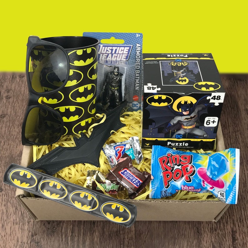 Batman Theme Gift Box Batman Birthday Gift Kids Christmas Etsy